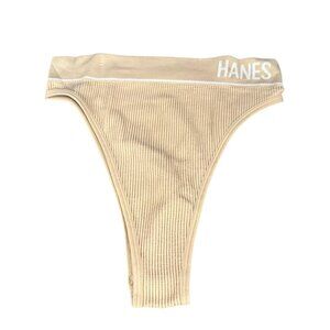 Hanes Originals Womens Size Small Panty High-Cut Brief Beige New Without Tags